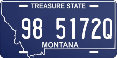 MT license plate 985172Q