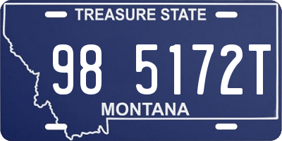 MT license plate 985172T