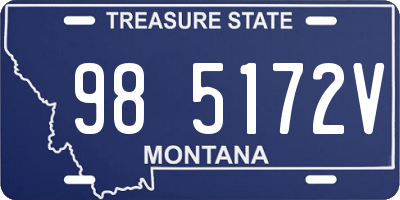 MT license plate 985172V