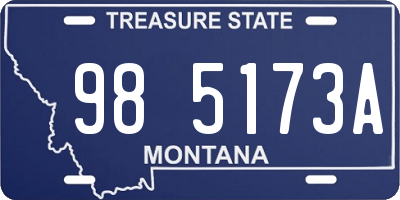 MT license plate 985173A