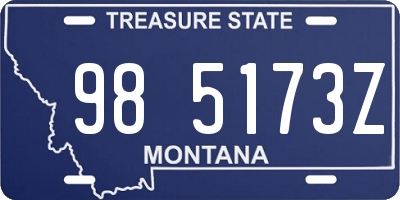 MT license plate 985173Z