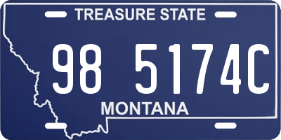 MT license plate 985174C