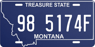 MT license plate 985174F