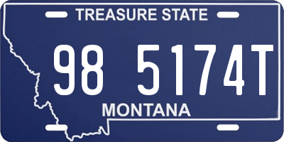 MT license plate 985174T