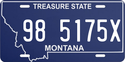 MT license plate 985175X