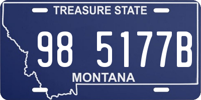 MT license plate 985177B