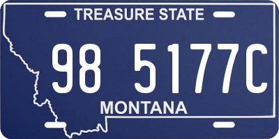 MT license plate 985177C