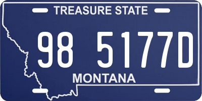 MT license plate 985177D