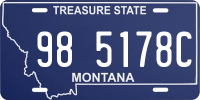 MT license plate 985178C