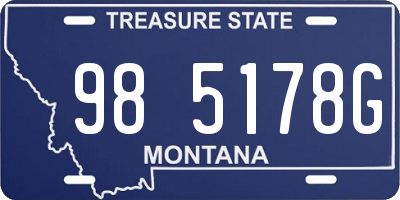 MT license plate 985178G