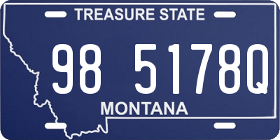 MT license plate 985178Q