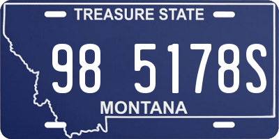 MT license plate 985178S