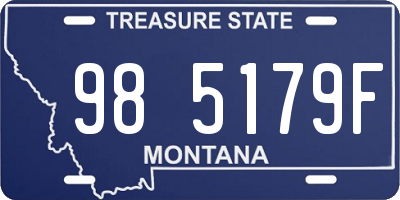 MT license plate 985179F