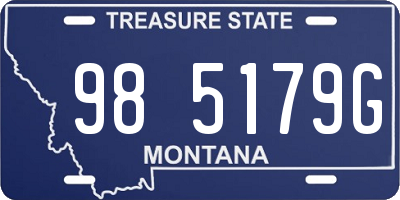 MT license plate 985179G