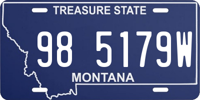 MT license plate 985179W