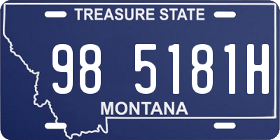 MT license plate 985181H