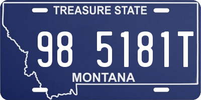 MT license plate 985181T