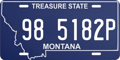 MT license plate 985182P