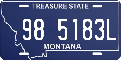 MT license plate 985183L