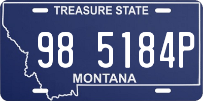 MT license plate 985184P