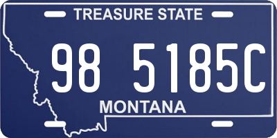 MT license plate 985185C