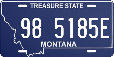 MT license plate 985185E