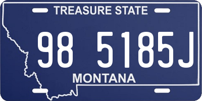 MT license plate 985185J