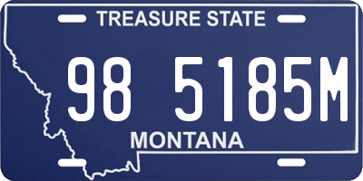 MT license plate 985185M