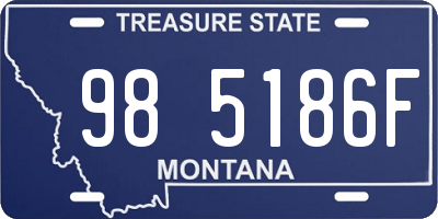 MT license plate 985186F
