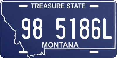 MT license plate 985186L