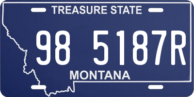 MT license plate 985187R