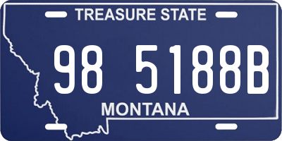 MT license plate 985188B