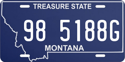 MT license plate 985188G