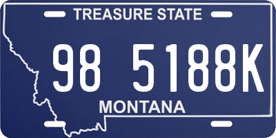 MT license plate 985188K