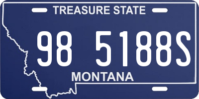 MT license plate 985188S