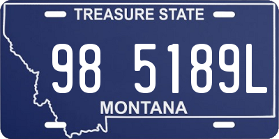 MT license plate 985189L