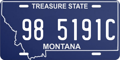 MT license plate 985191C