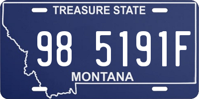 MT license plate 985191F