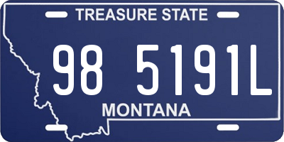 MT license plate 985191L