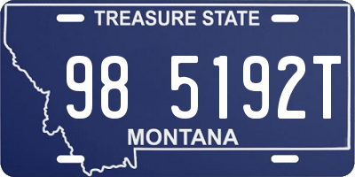 MT license plate 985192T