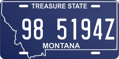 MT license plate 985194Z