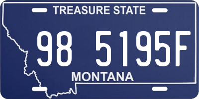 MT license plate 985195F