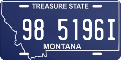 MT license plate 985196I