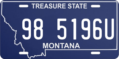 MT license plate 985196U