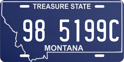 MT license plate 985199C