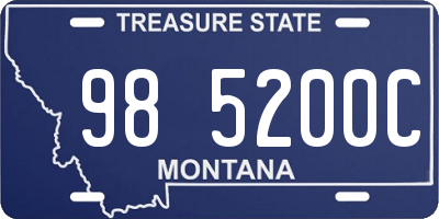 MT license plate 985200C