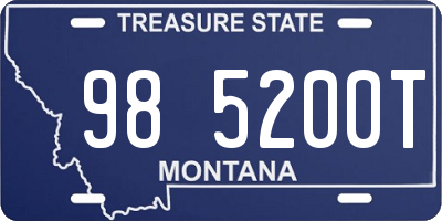 MT license plate 985200T