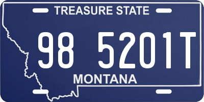 MT license plate 985201T