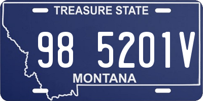 MT license plate 985201V