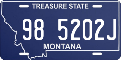 MT license plate 985202J
